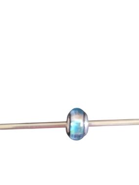 Blue Glass Bead Charm Bracelet Accent